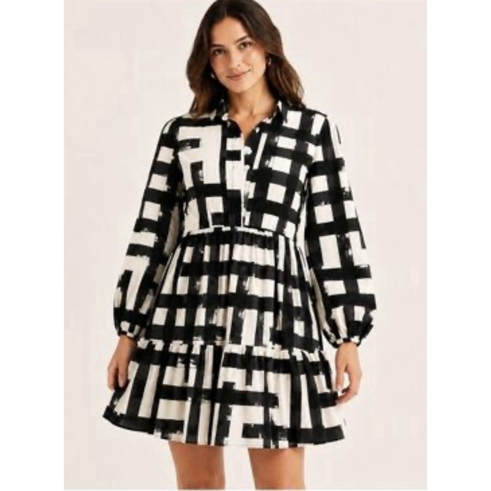 Maeve The Bettina Tiered Mini Shirt Dress Women's Size S Anthropologie